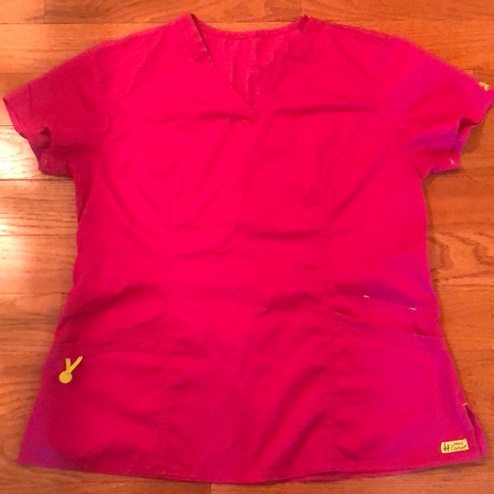 🩺 2/$22 Hot Pink Scrub Top